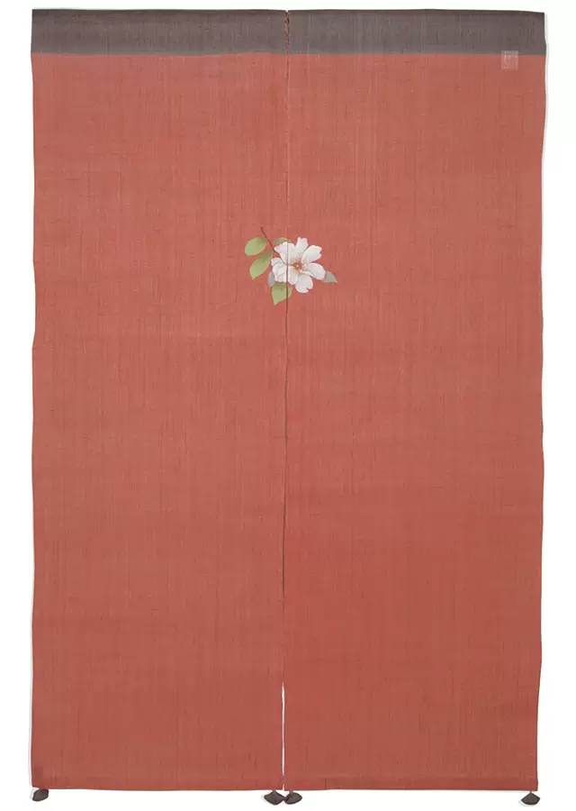 日本代购京都羅工房麻暖帘手绘秋色日式和风门帘子玄关装饰