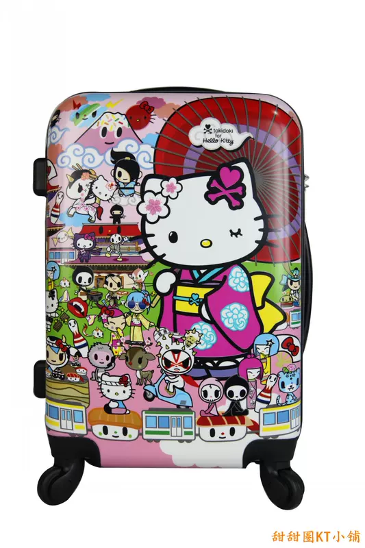 Hello Kitty, painted universal suitcase