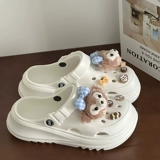 Lu Thirteen, милые туфли Shirley Rose Cave, женская летняя верхняя одежда, новинка 2025 года, пляжные нескользящие сандалии, полутапочки Baotou