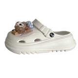 Lu Thirteen, милые туфли Shirley Rose Cave, женская летняя верхняя одежда, новинка 2025 года, пляжные нескользящие сандалии, полутапочки Baotou