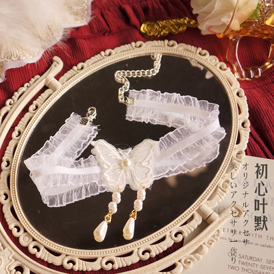 taobao agent Original Mori Niche Niche Fairy Garma Ribbon Sweet Lace Butterfly Clang Necklace CHOKER Fairy Law