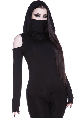 taobao agent Killstar Autumn Gothic Bubak Poch Functional Function Cover Opel Hat Lander -for -Shoulder Long Sleeve Sweatper
