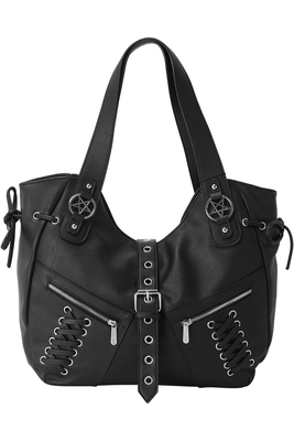 taobao agent Killstar Bag Gothic Penp Hot Girl Wu Mangxing Black locomotive Bag Shoulder Bags handbag