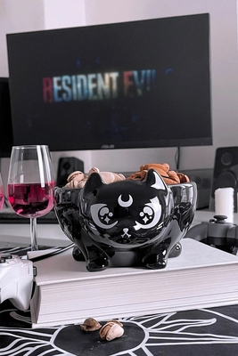 taobao agent Love manufacturing · Killstar Diablo Black Cat Cartoon Cute Salad Black Bowl Big Bowl Ceramic Home