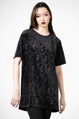 taobao agent Velvet black T-shirt, top, goose down, plus size, couple clothing for lovers