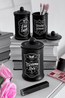 taobao agent Killstar Diablo Niche Gothic Home Black Makeup Brush Penball Blockbone Desktop Storage Bar Swing