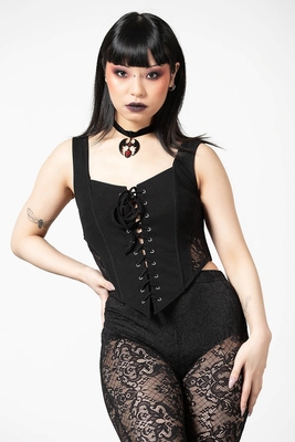 taobao agent Retro lace top with cups, brace, jacket, Lolita style