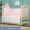 Кровать + противомоскитная сетка + цельный хлопчатобумажный набор из пяти штук (розовый кит)