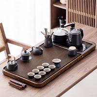 Черный гончарная чайная набор домашних гостиных офис офис
