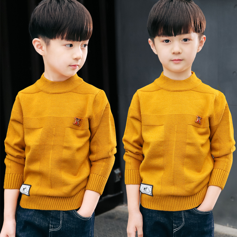 Children's clothing, boys' sweaters, pullovers, autumn and winter models, thickening, winter, little boys, big children, children's knitted sweaters