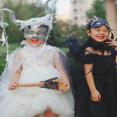 taobao agent Children's trench coat, tiara, magic wand, halloween