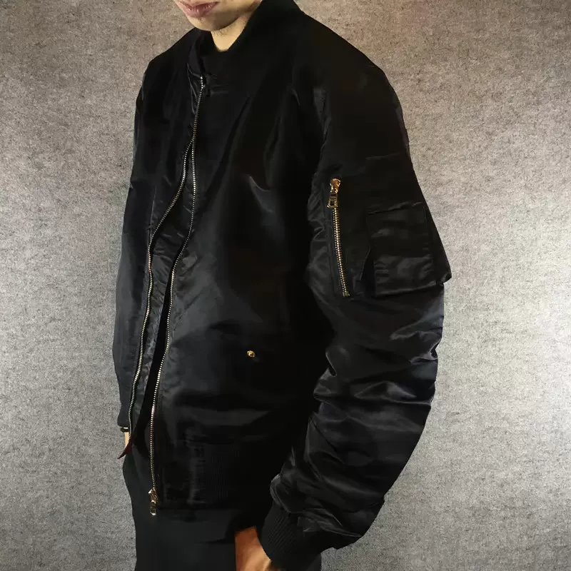 Msgr 春夏新品美式街头百搭经典款金色拉链ma1夹克外套