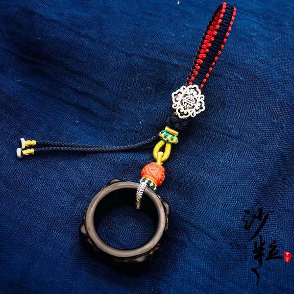 Подвеска из розового дерева, деревянный мобильный телефон для ключей с застежкой, S925, серебро 925 пробы, цвета киновари