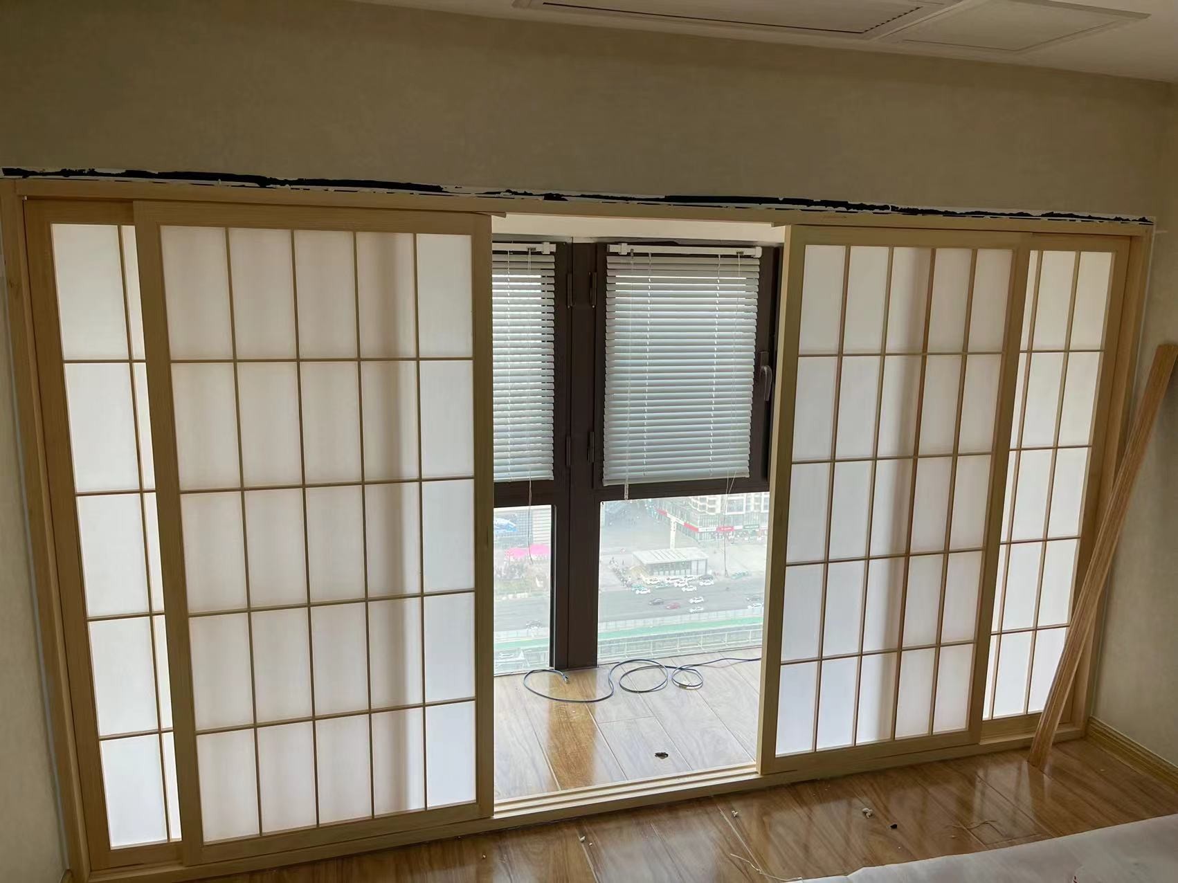日式推拉门玻璃门和室门障子纸定做日式格子门衣柜定制榻榻米移门