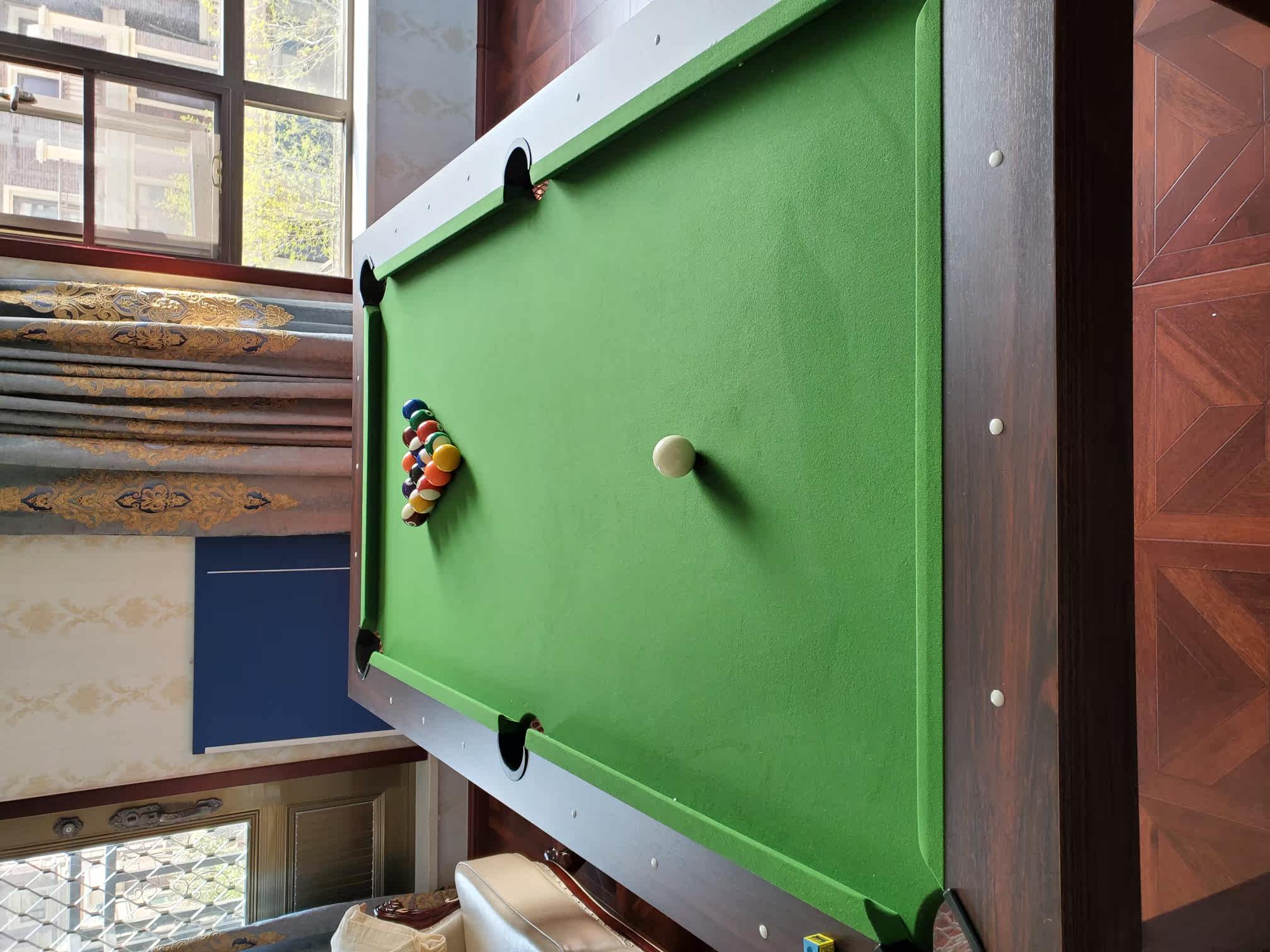 家用多功能黑8台球桌乒乓球桌二合一餐桌美式9球球台餐桌会议桌