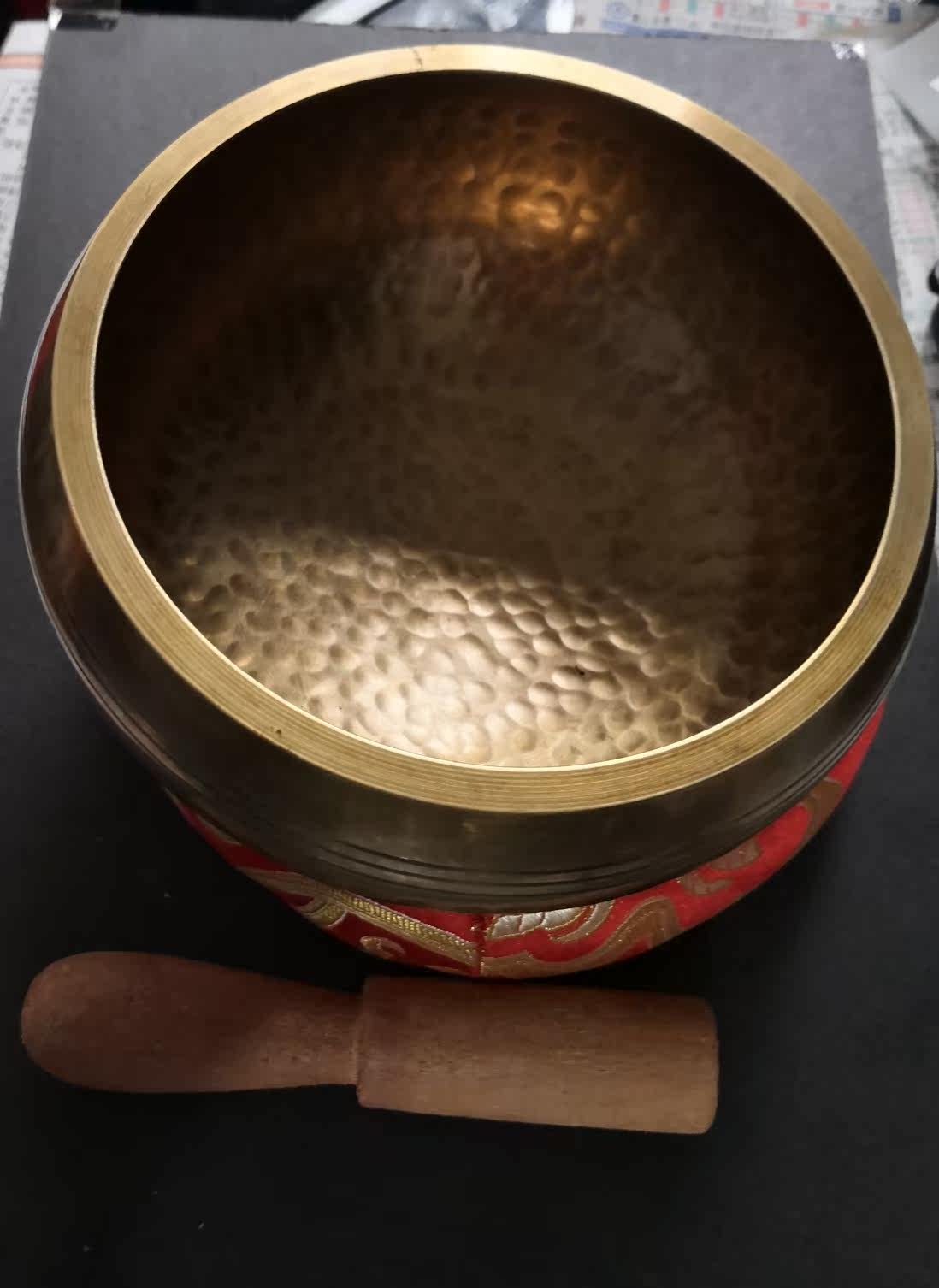 百纳源 金钵转经铜钵佛音碗尼泊尔手工佛教静心钵颂钵修行碗铜磬