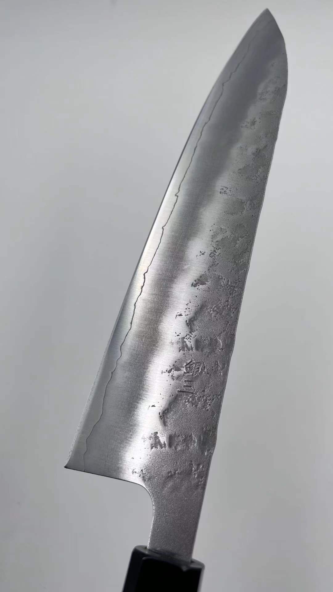 日本进口堺孝行犁地银三牛刀24厘米刃长厨刀菜刀夹钢手工锻打