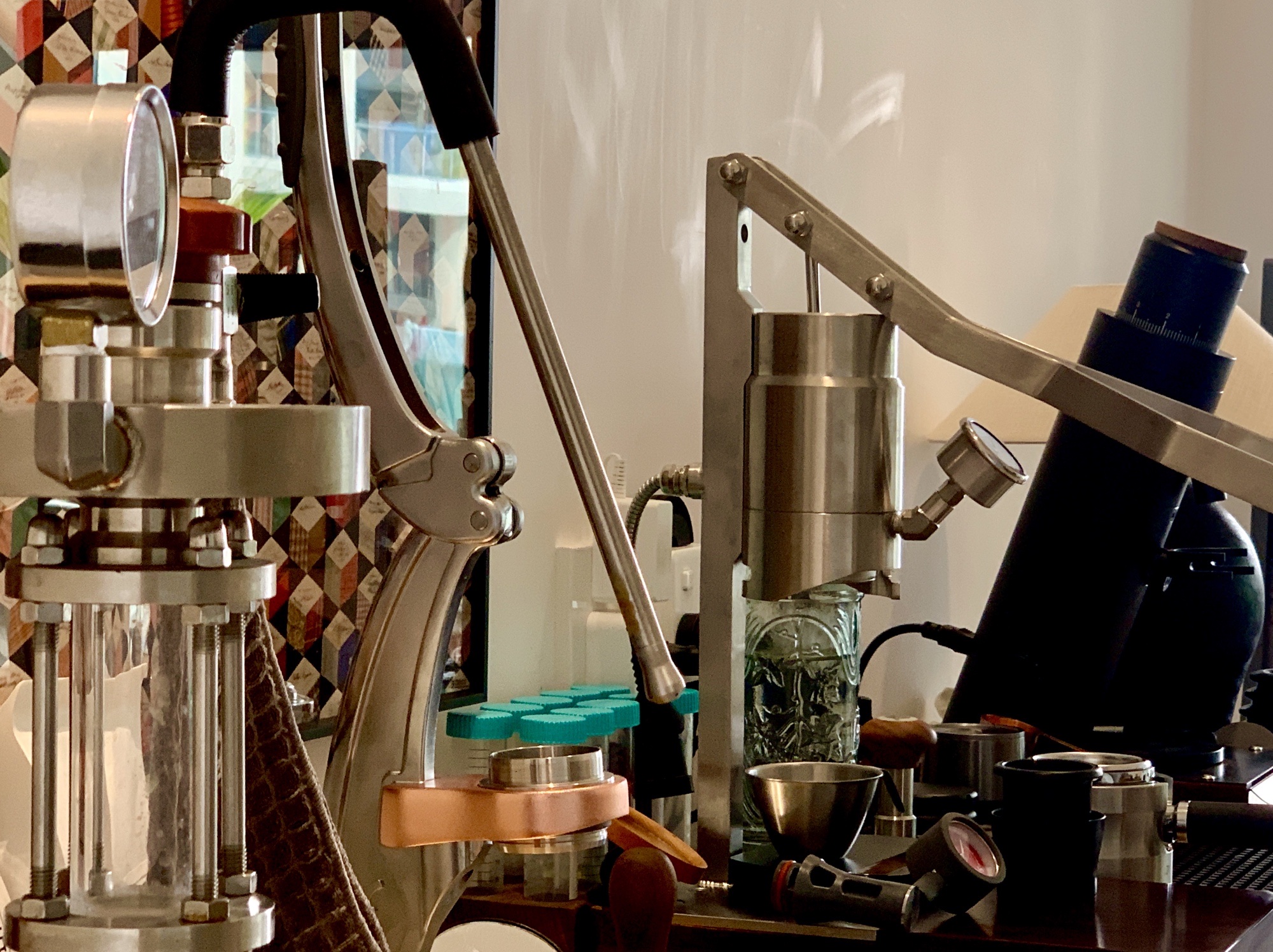 阿莱蔓Zxs-Espresso-2拉杆式咖啡机半自动意式压杆便携商家用手动