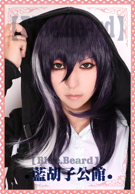 taobao agent [Blue beard] Black Counterfeit Greylin Van Ort/Purple Gradient Silver White COS Wig