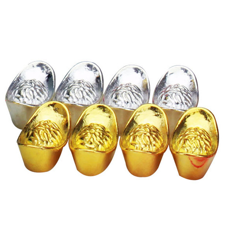 慈风阁风水 开光精致合金招财进宝生财旺运小号金银元宝摆件