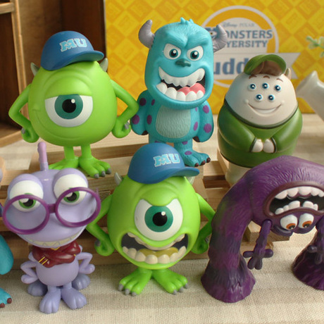 disney迪士尼怪兽大学毛怪苏利文/大眼仔q版盒蛋人偶摆件公仔礼物