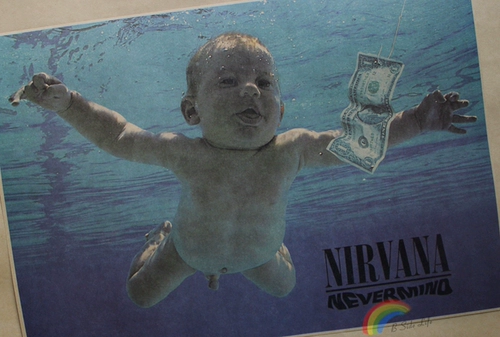 Nirvana Classic Album nevermind Rock Poster Cowhide Paper Poster Ностальгический ретро