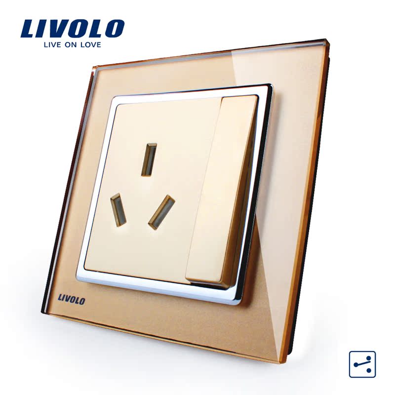 

Розетка с выключателем LIVOLO 16A