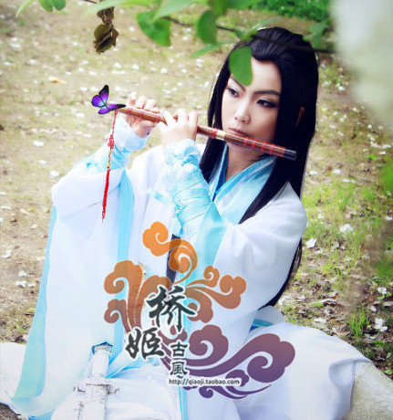 白色古装,cos服,鼠猫,【白玉堂蓝色版】【桥姬古风独家设计】