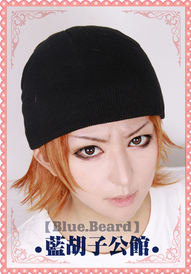 taobao agent [Blue Beard] COS accessories/original animation K Bada Misaki Block Hat/Black & Tibetan Blue Elasticity