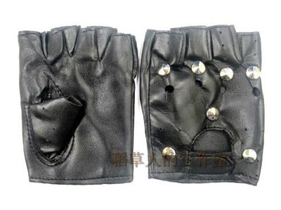 taobao agent Universal black polyurethane gloves, cosplay