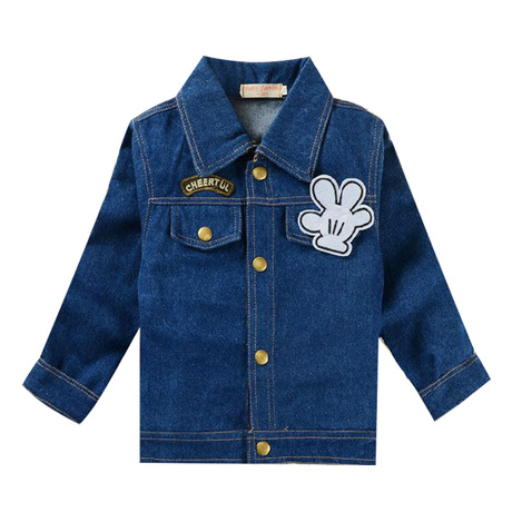 29元清仓 春秋男女童宝宝 时尚英伦风 卡通牛仔上衣外套