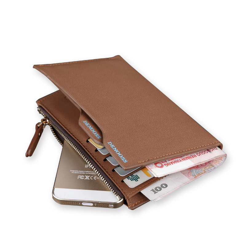 正品男士短款钱夹 竖款日韩钱包商务 男式驾驶证拉链包卡包手机包 宝