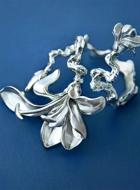 原创设计手工银饰 925甜美时尚唯美纯银抽象蜜蜂指环女戒指 礼品