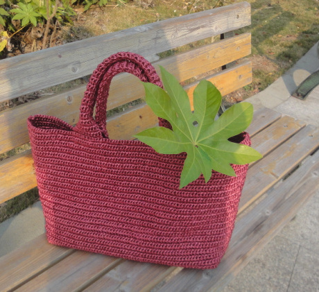 一线一品 许红霞|棉草拉菲 大牌款草编包材料包 教学视频第44集