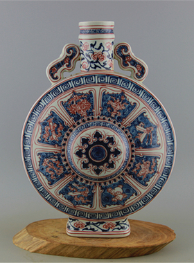 宋磁州窑开片绿釉雕刻花纹净瓶仿古做旧出土陶瓷器古玩古董收藏