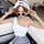 2021夏韩版莫代尔短款女装上衣修身吊带背心不对称肩性感斜肩t恤 mini 0