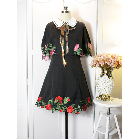 【礼服连衣裙】_刺绣秋连衣裙图片_刺绣连衣裙价格_搭配分享 - 爱逛街