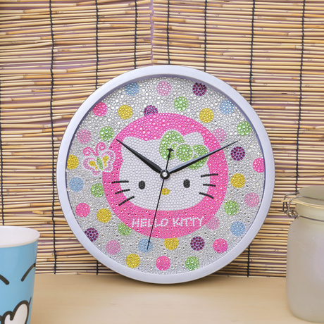 钻石画卧室最新款贴石十字绣卡通动漫钻石绣秀满钻圆钻卡通钟表