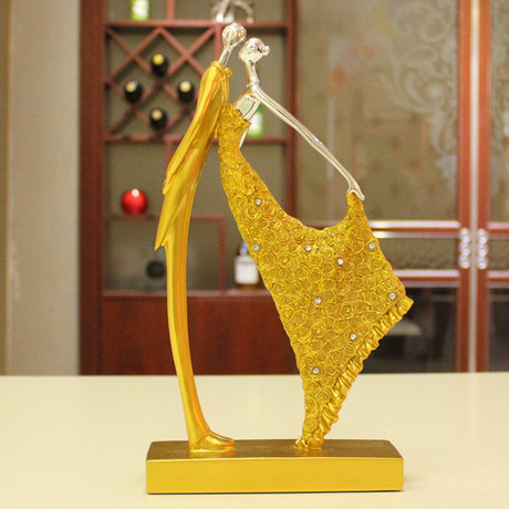 结婚礼物创意人物摆件欧式家居客厅电视柜酒柜装饰品样板间工艺品