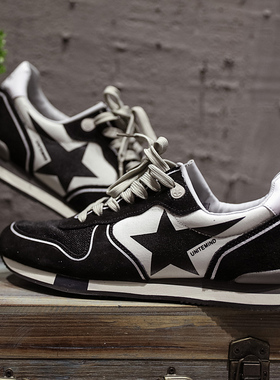 golden goose/ggdb 牛皮网面阿甘跑鞋星星拼色休闲鞋red-home男装