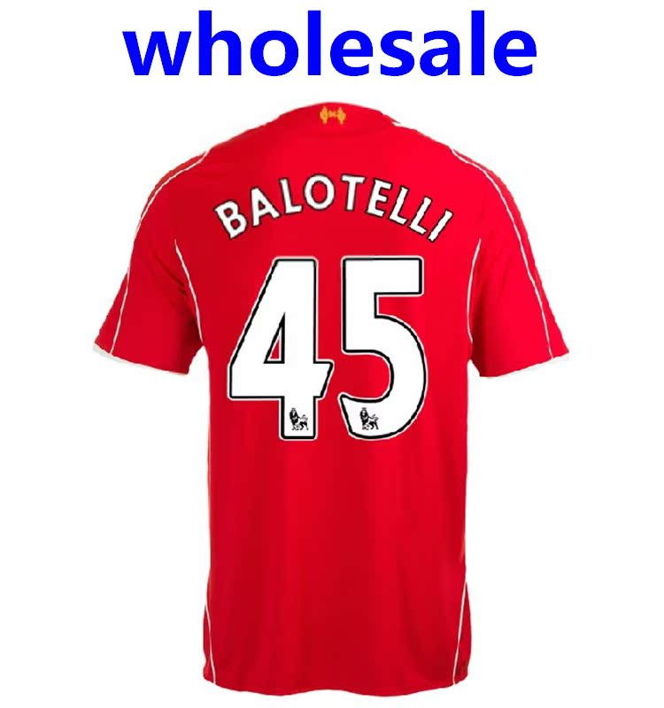 

Футбольная форма Wholesale Liverpool Home 2014-15 Top Thai Shirt45#balotelli