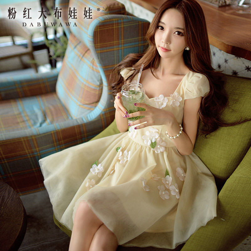 

Женское платье Big pink cloth doll d15bdr052 2015