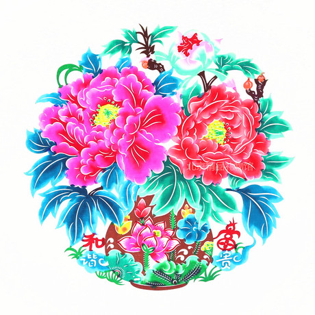 彩色玻璃窗花剪纸画装饰画生肖刻纸中国风传统特色工艺品出国礼品