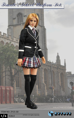 taobao agent Zytoys 1: 6 Student clothes OB OD doll female soldiers black suit zy15-30 existing goods