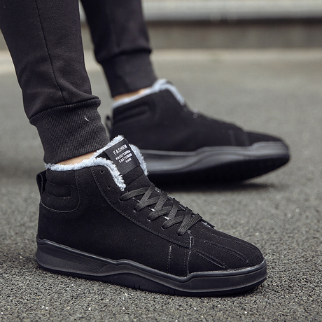 【男士棉鞋】_新款高帮鞋图片_学生加绒板鞋价格_搭配分享 - 爱逛街
