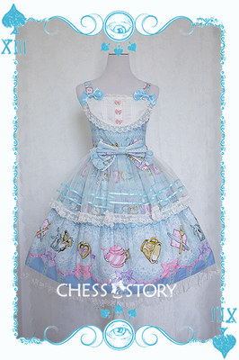taobao agent [Alice's Mad Tea Party] Alice's Dream Tea series JSK suspender skirt