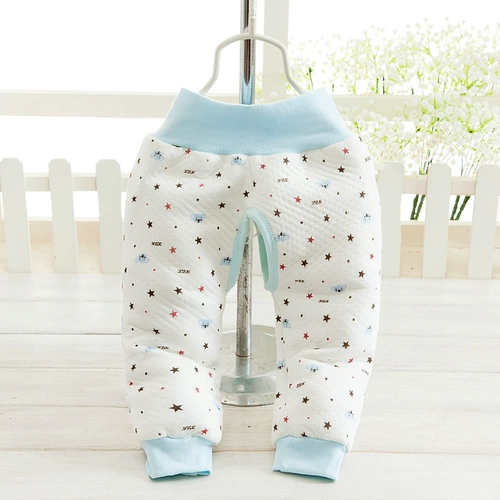 Осенний детский пуховик для мальчиков для новорожденных, хлопковые удерживающие тепло штаны, бандаж пупочный, высокая талия