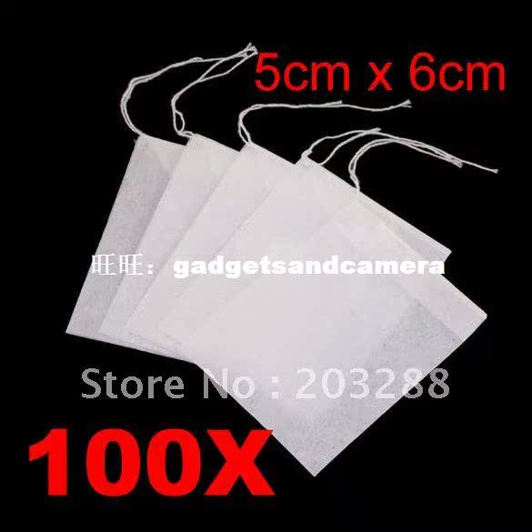 

100 Pcs Disposable White Empty String Drawstring Heat Seal