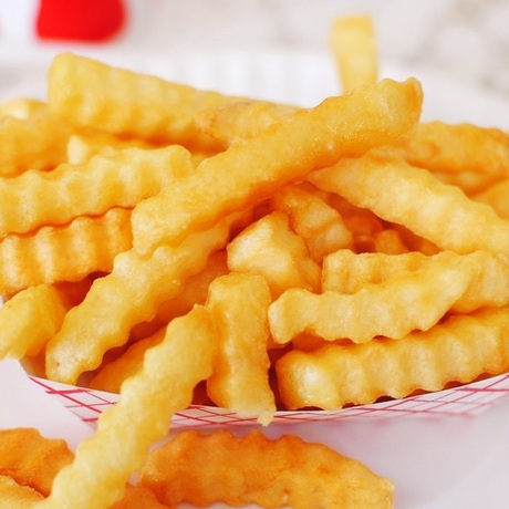曲薯500g 冷冻炸薯条 螺纹波浪形薯条 法式西餐薯条批发团购