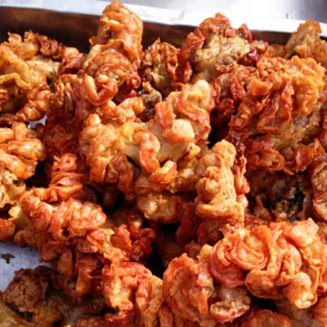 青岛特产好吃的脂渣,自家练的.围心肉脂渣零食500g散状